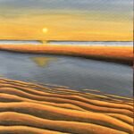At the end of the day, Unikat, Acryl & Strukturpaste & Sand auf Leinwand, Juni 2025, 60 x 80 x 3,8 cm