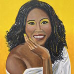 "Own the Light" Die meisten Porträts zeigen ein Gesicht. Dieses hier zeigt eine Haltung. Acryl auf Leinwand, Mai 2026, 80 x 100 x 3,5 cm
