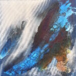 Lichtfuge, Acryl & Marmormehl & Sand & Ink/Tinte & Gesso auf Leinwand, Juli 2026 , 50 x 50 x 3,5cm
